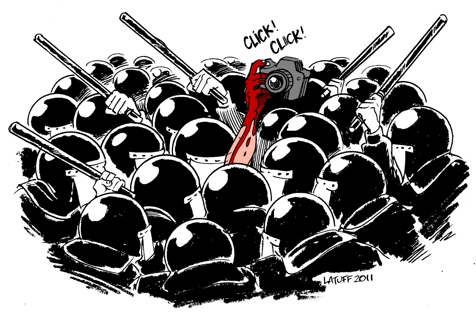 ilustrasi kekerasan terhadap jurnalis - nalar.id 